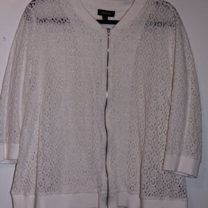 Torrid Lace 3/4 Sleeve Bomber Jacket